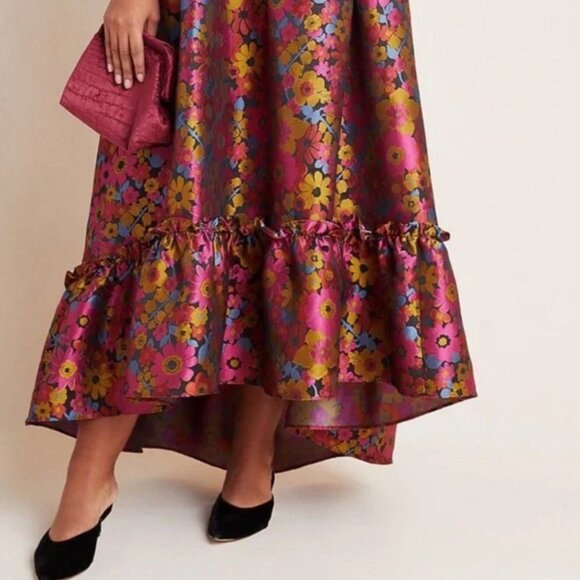 Anthropologie Hutch Floral Jacquard Dress 6 - Picture 4 of 14